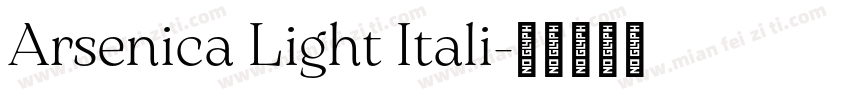Arsenica Light Itali字体转换
